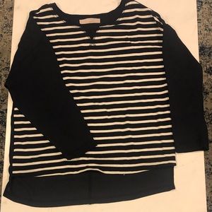 Navy and White Striped Sweater